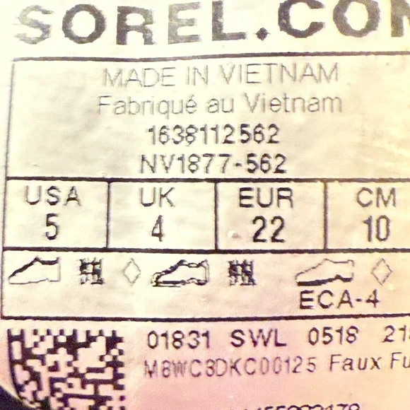 Sorel Kid's Snow Commander Waterproof Winter Boots Size 5 - Picture 7 of 11